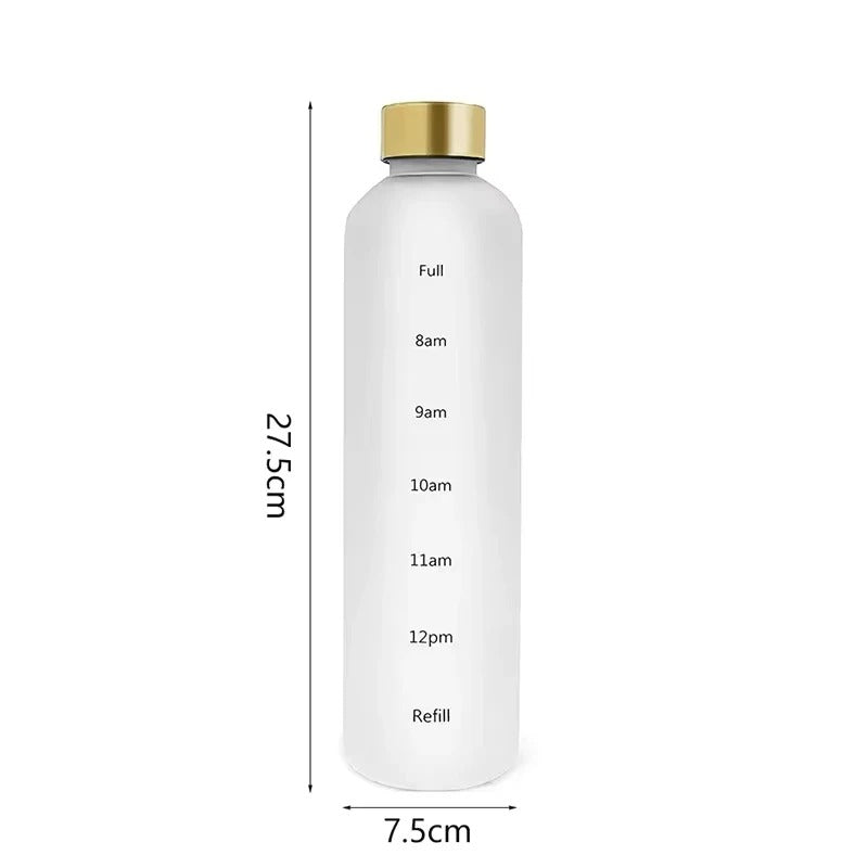HydraMark Pro 1L Frosted Bottle with Time Marker
