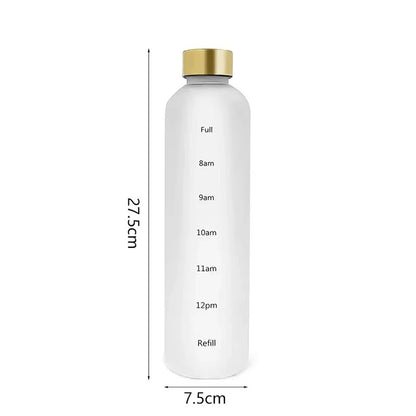 HydraMark Pro 1L Frosted Bottle with Time Marker