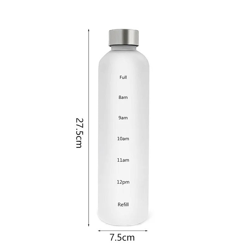 HydraMark Pro 1L Frosted Bottle with Time Marker