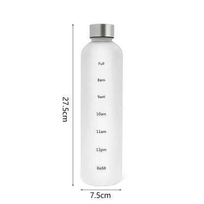 HydraMark Pro 1L Frosted Bottle with Time Marker